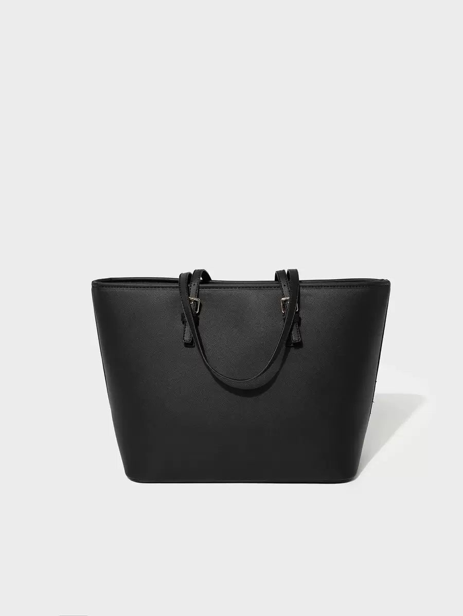 Bolsa de ombro com design elegante e de grande capacidade, cor sólida, nova bolsa de ombro com grande capacidade para outono/inverno