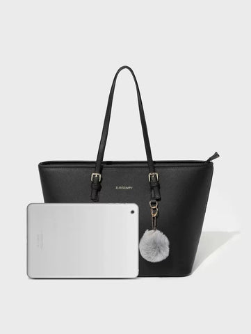 Bolsa de ombro com design elegante e de grande capacidade, cor sólida, nova bolsa de ombro com grande capacidade para outono/inverno