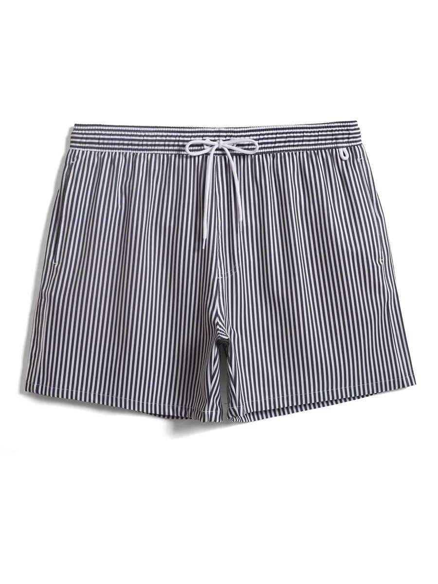 Horizaway Cordão Bolso Listrado Período de férias Calções de praia masculinos