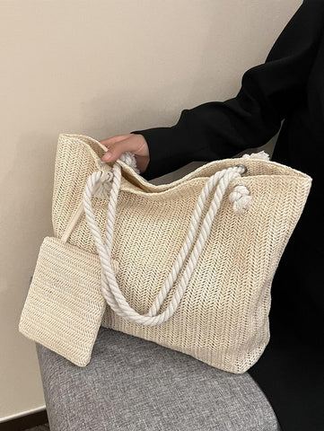 Nova bolsa de tecido de grande capacidade, bolsa de ombro