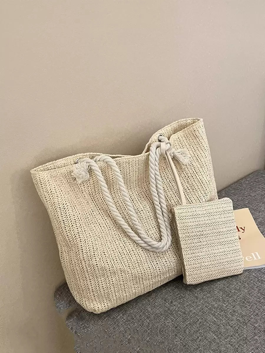 Nova bolsa de tecido de grande capacidade, bolsa de ombro
