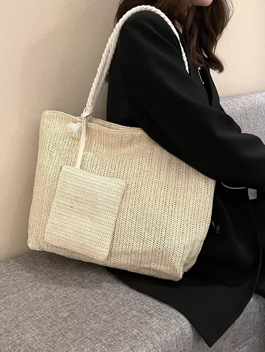 Nova bolsa de tecido de grande capacidade, bolsa de ombro