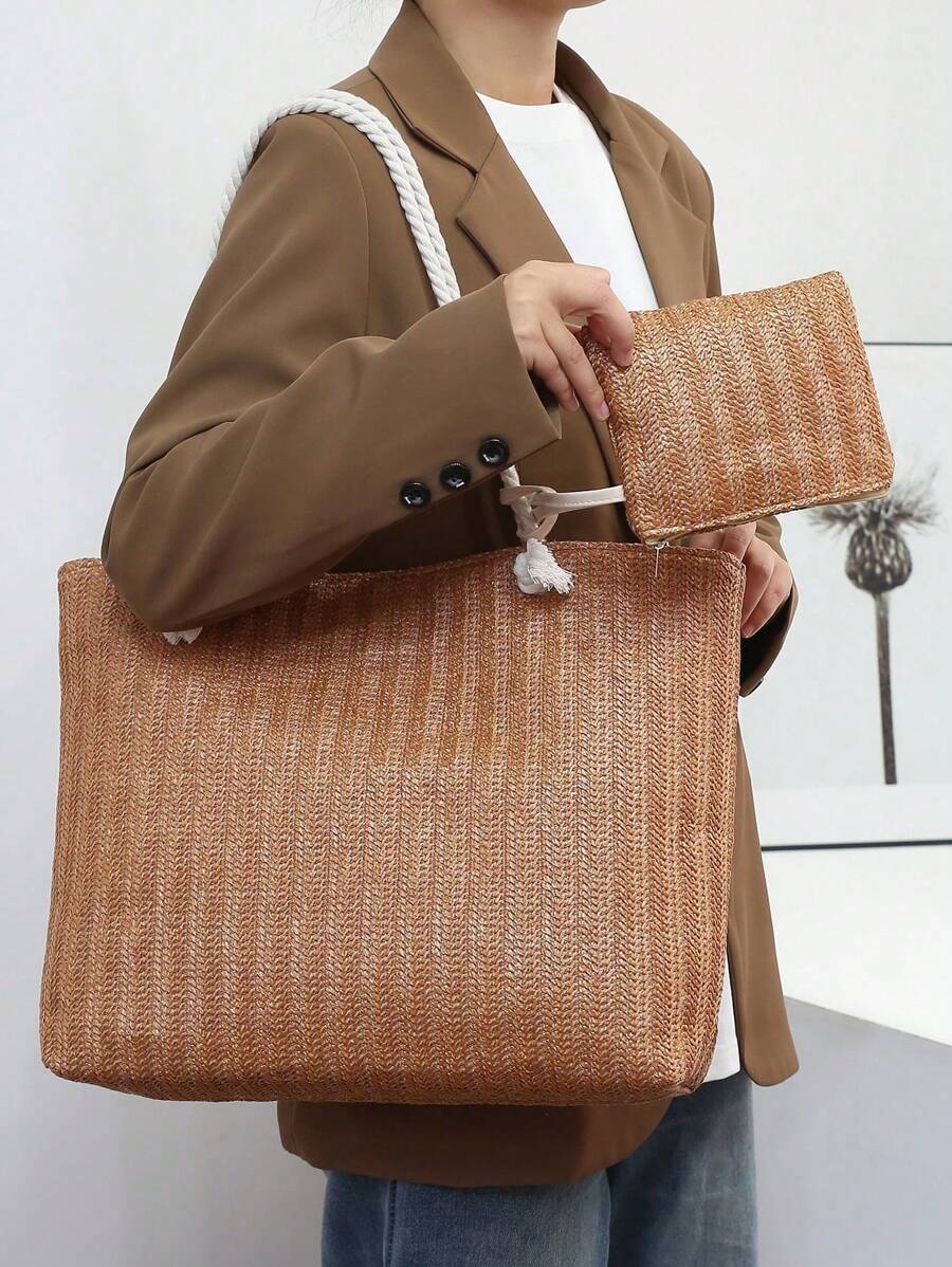 Nova bolsa de tecido de grande capacidade, bolsa de ombro