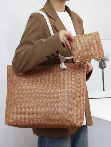Nova bolsa de tecido de grande capacidade, bolsa de ombro