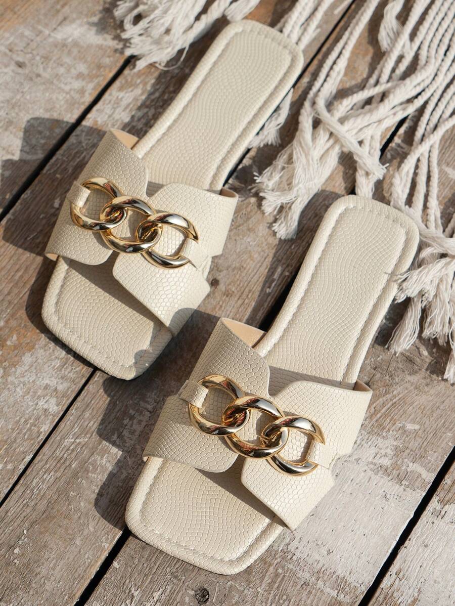 Sandálias Planas Estilo Coreano Para Mulheres, Chinelos De Praia De Verão Com Dedo Aberto, Novas Sandálias Romanas De Tricô De Outono, Sapatos Femininos Elegantes Para Saias, Praia Ou Férias