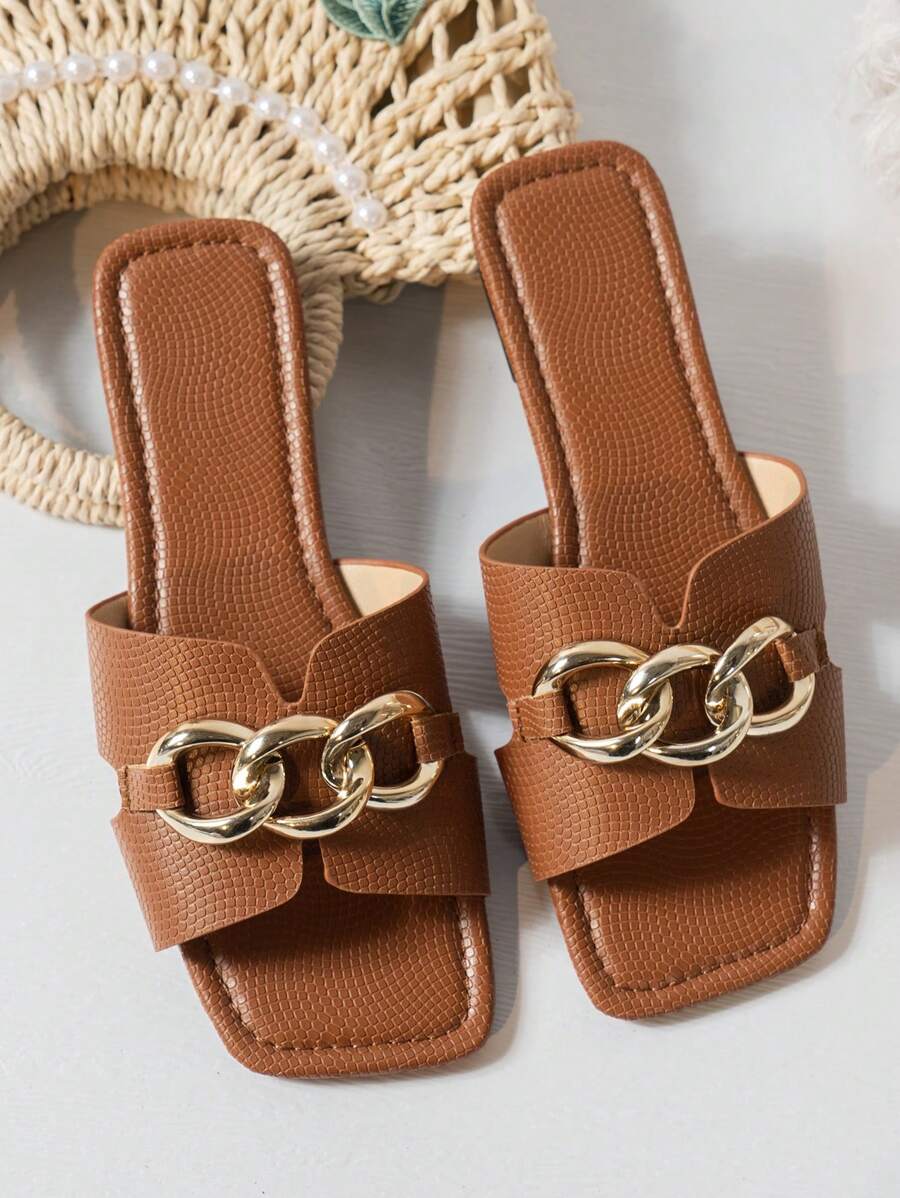 Sandálias Planas Estilo Coreano Para Mulheres, Chinelos De Praia De Verão Com Dedo Aberto, Novas Sandálias Romanas De Tricô De Outono, Sapatos Femininos Elegantes Para Saias, Praia Ou Férias
