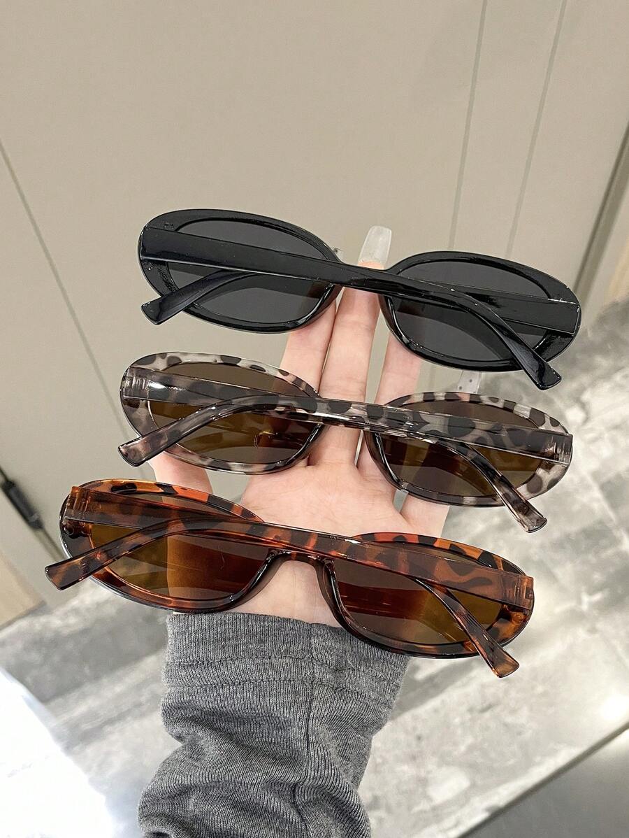 2 peças de óculos de grau ovais clássicos de plástico para mulheres, combinação para presente de feriado, férias na praia tropical, atividades ao ar livre, acessórios de praia para férias de verão, atividades ao ar livre, viagens, volta às aulas, estilo p