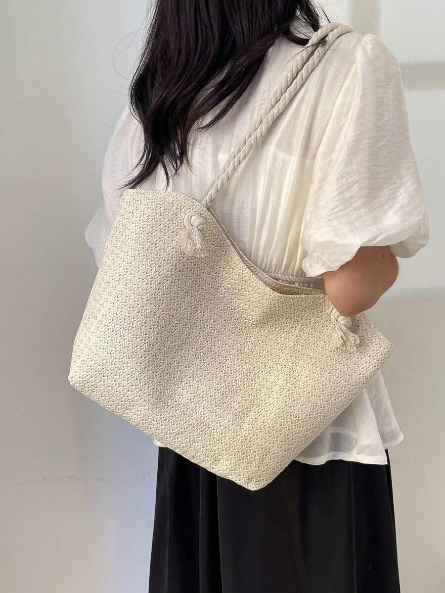 Nova bolsa de tecido de grande capacidade, bolsa de ombro