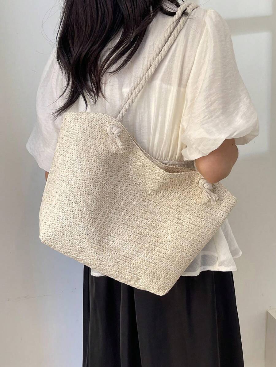 Nova bolsa de tecido de grande capacidade, bolsa de ombro