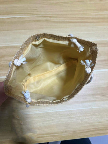 Bolsa de palha casual e moderna para mulheres, bolsa tote/ombro/bolsa de mão/bolsa de praia, bolsa de férias da moda para o verão