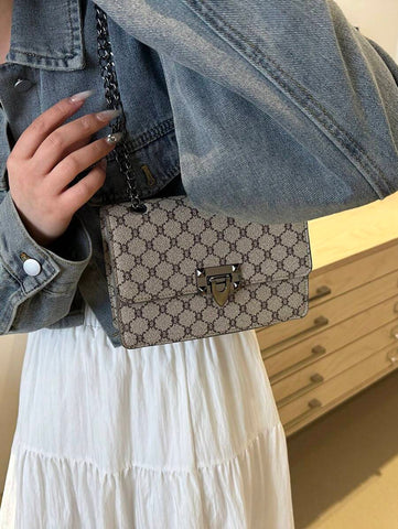 Bolsa de ombro clássica e luxuosa da moda
