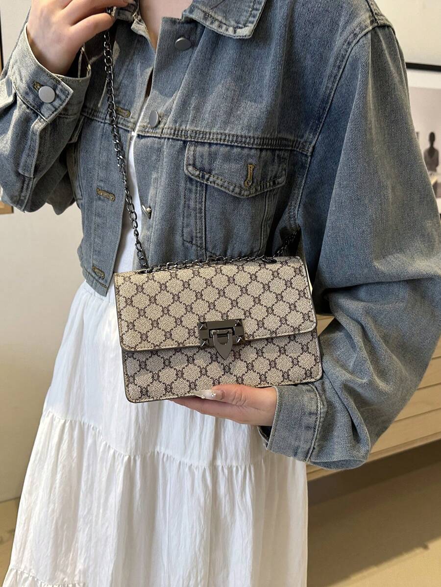 Bolsa de ombro clássica e luxuosa da moda