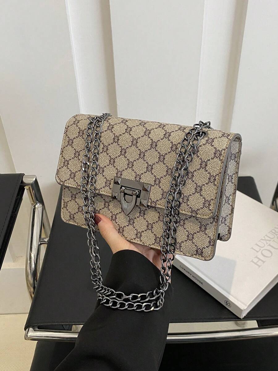 Bolsa de ombro clássica e luxuosa da moda