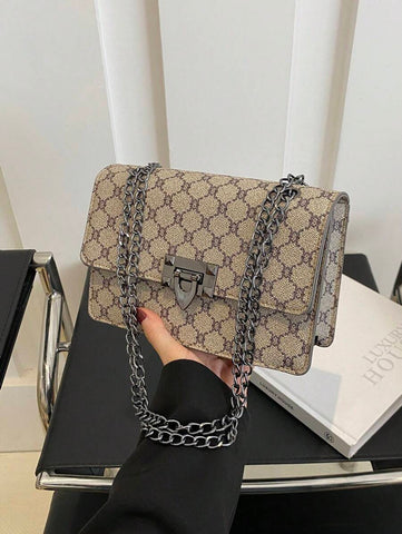 Bolsa de ombro clássica e luxuosa da moda