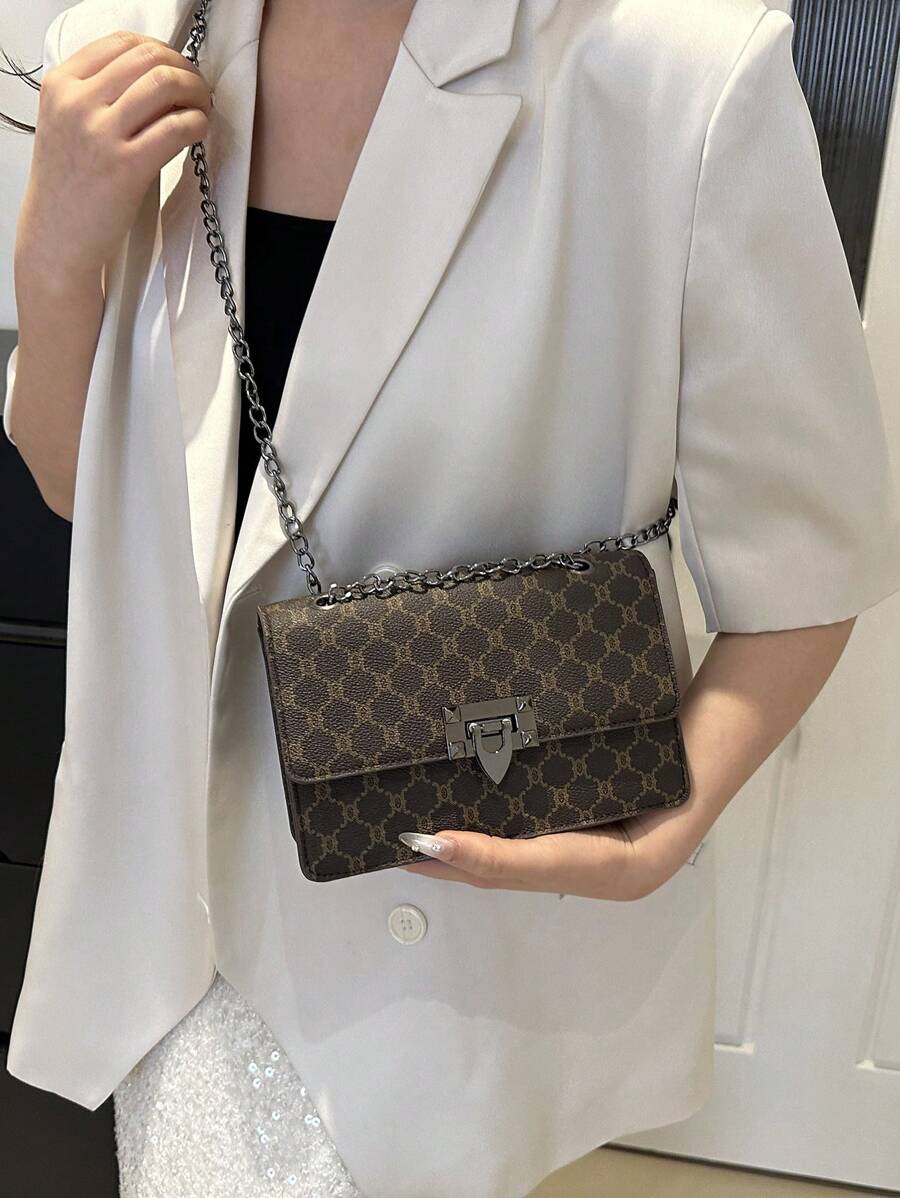 Bolsa de ombro clássica e luxuosa da moda