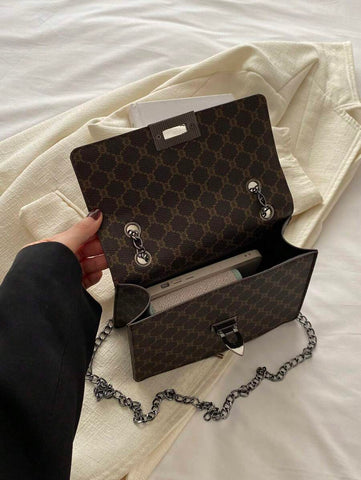 Bolsa de ombro clássica e luxuosa da moda