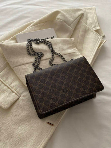 Bolsa de ombro clássica e luxuosa da moda