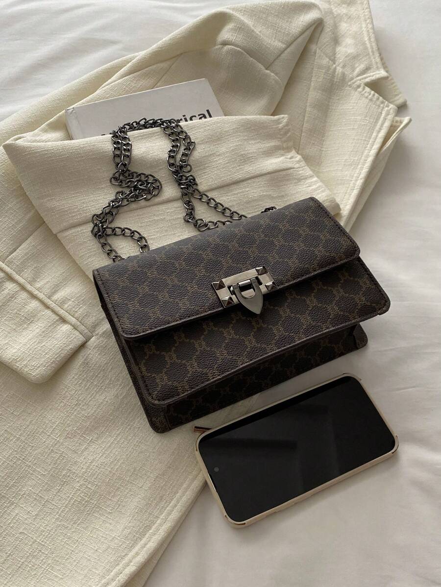 Bolsa de ombro clássica e luxuosa da moda