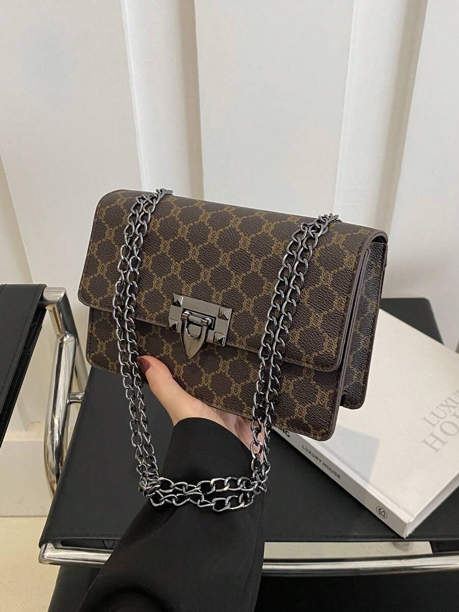 Bolsa de ombro clássica e luxuosa da moda