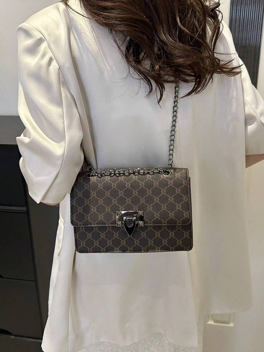 Bolsa de ombro clássica e luxuosa da moda