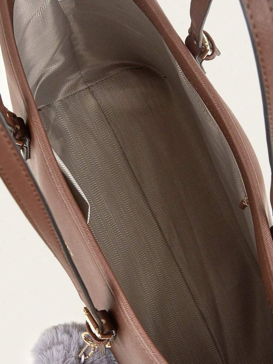 Bolsa de ombro com design elegante e de grande capacidade, cor sólida, nova bolsa de ombro com grande capacidade para outono/inverno