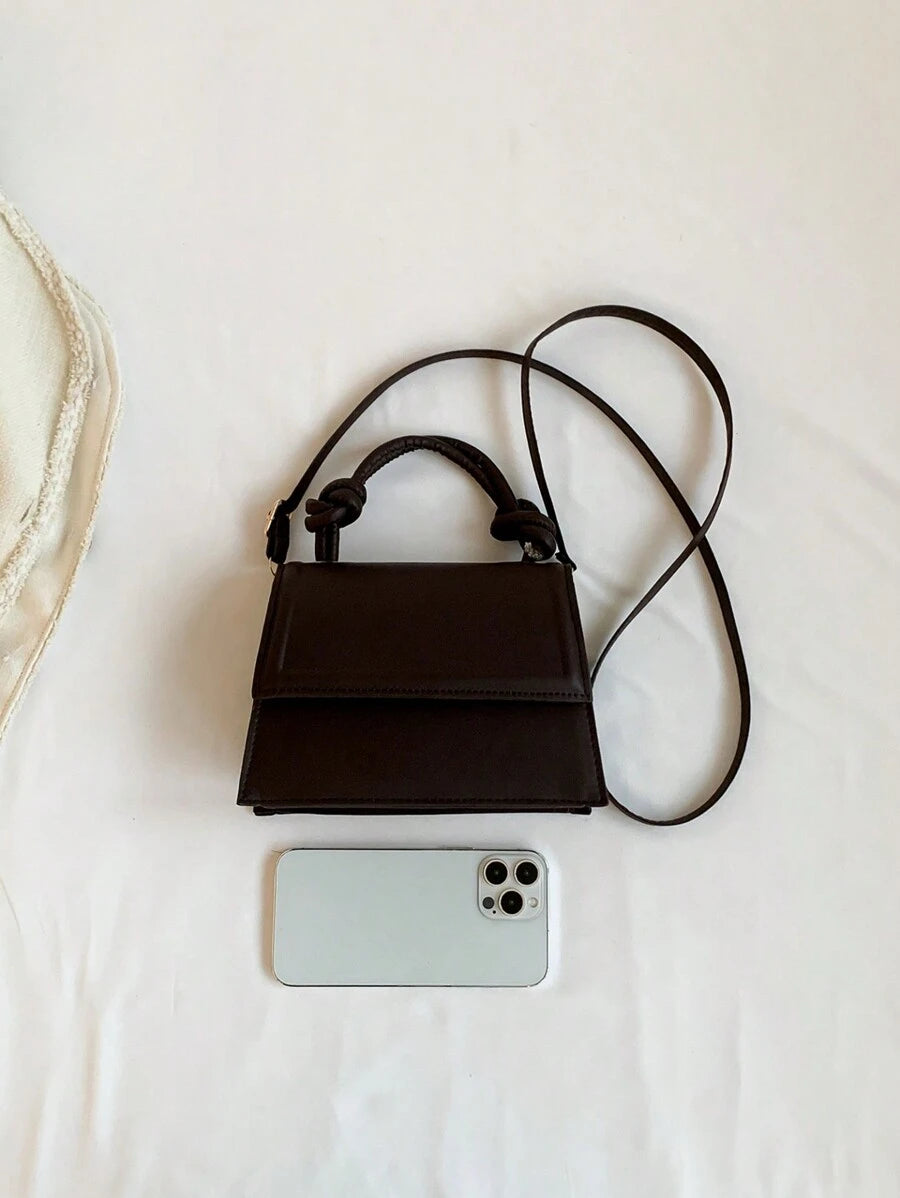 Bolsa Mini Moda Cor Sólida Bolsa de Ombro Feminina