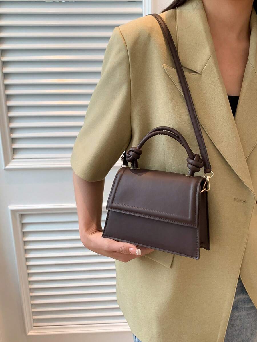 Bolsa Mini Moda Cor Sólida Bolsa de Ombro Feminina