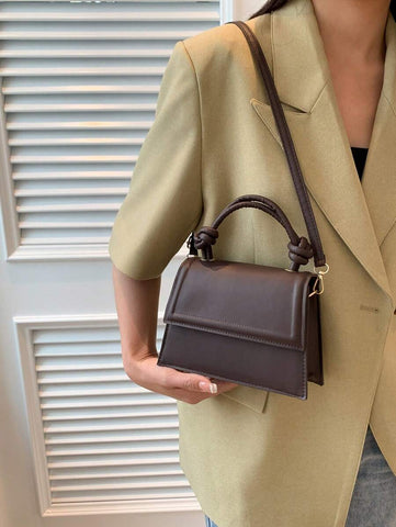 Bolsa Mini Moda Cor Sólida Bolsa de Ombro Feminina
