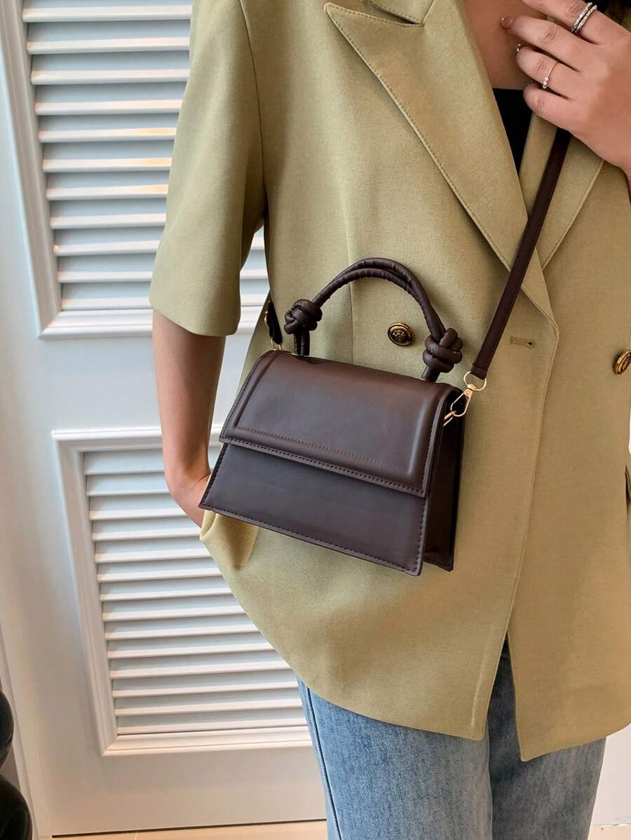 Bolsa Mini Moda Cor Sólida Bolsa de Ombro Feminina
