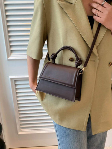 Bolsa Mini Moda Cor Sólida Bolsa de Ombro Feminina