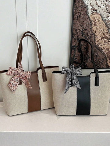 Bolsa de ombro feminina casual com zíper e grande capacidade para uso diário, bolsa de ombro nova no outono/inverno, bolsa tote de grande capacidade