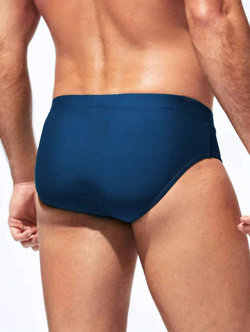 Manfinity Swimmode Calções de banho lisos com cintura elástica para homem