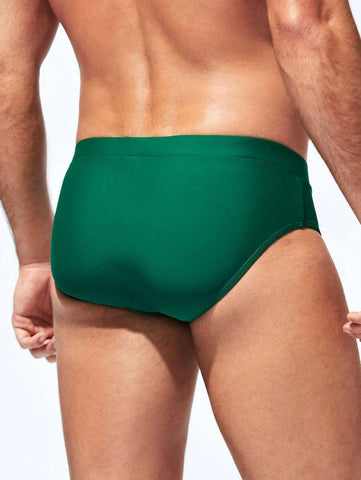 Manfinity Swimmode Calções de banho lisos com cintura elástica para homem
