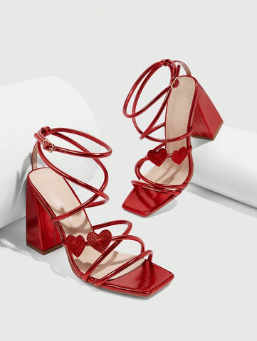 CUCCOO SZL Sapatos femininos com salto cruzado e tira no tornozelo, sandálias brancas para o verão, saltos de formatura, sapatos de festa, sapatos de volta às aulas, sapatos de estudante universitário, festa, baddie, elegante, chique, lindo estilo, natal,