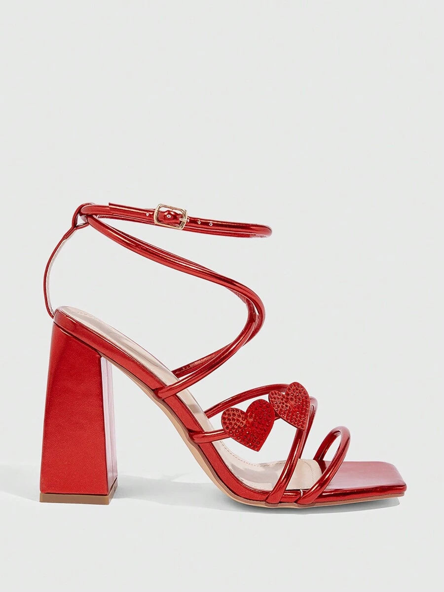 CUCCOO SZL Sapatos femininos com salto cruzado e tira no tornozelo, sandálias brancas para o verão, saltos de formatura, sapatos de festa, sapatos de volta às aulas, sapatos de estudante universitário, festa, baddie, elegante, chique, lindo estilo, natal,