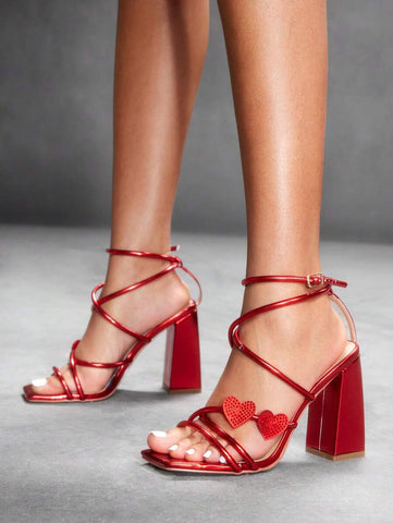 CUCCOO SZL Sapatos femininos com salto cruzado e tira no tornozelo, sandálias brancas para o verão, saltos de formatura, sapatos de festa, sapatos de volta às aulas, sapatos de estudante universitário, festa, baddie, elegante, chique, lindo estilo, natal,