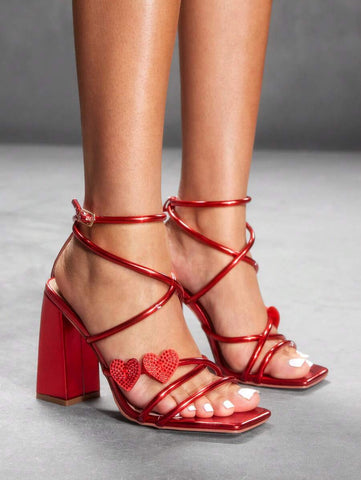 CUCCOO SZL Sapatos femininos com salto cruzado e tira no tornozelo, sandálias brancas para o verão, saltos de formatura, sapatos de festa, sapatos de volta às aulas, sapatos de estudante universitário, festa, baddie, elegante, chique, lindo estilo, natal,