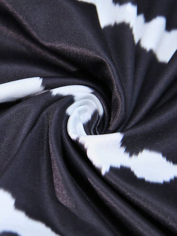 Swim Lushoire Vestido de verão feminino listrado com bainha de borla sem mangas