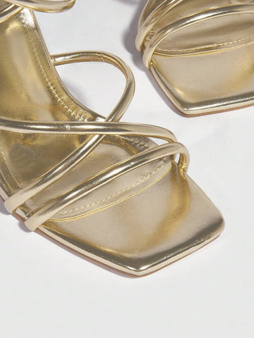 CUCCOO SZL Sapatos femininos com salto cruzado e tira no tornozelo, sandálias brancas para o verão, saltos de formatura, sapatos de festa, sapatos de volta às aulas, sapatos de estudante universitário, festa, baddie, elegante, chique, lindo estilo, natal,