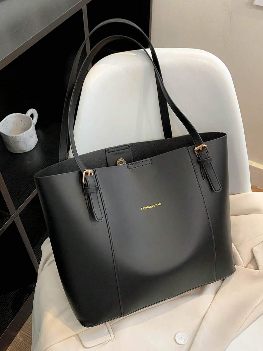 Bolsa tote casual de grande capacidade dobrável com alça dupla, adequada para compras de meninas/senhoras, deslocamento para o trabalho, atividades ao ar livre, eventos empresariais, presente para mães, novidade no outono/inverno, bolsa tote de ombro de g