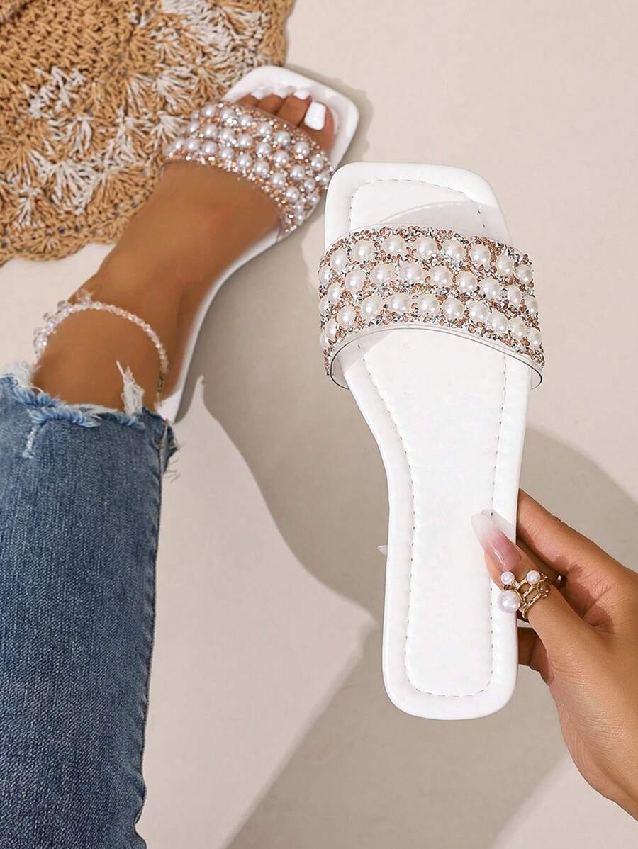 Sandálias Planas Estilo Coreano Para Mulheres, Chinelos De Praia De Verão Com Dedo Aberto, Novas Sandálias Romanas De Tricô De Outono, Sapatos Femininos Elegantes Para Saias, Praia Ou Férias