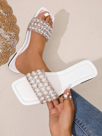 Sandálias Planas Estilo Coreano Para Mulheres, Chinelos De Praia De Verão Com Dedo Aberto, Novas Sandálias Romanas De Tricô De Outono, Sapatos Femininos Elegantes Para Saias, Praia Ou Férias