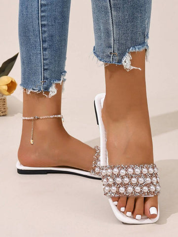 Sandálias Planas Estilo Coreano Para Mulheres, Chinelos De Praia De Verão Com Dedo Aberto, Novas Sandálias Romanas De Tricô De Outono, Sapatos Femininos Elegantes Para Saias, Praia Ou Férias