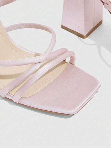 CUCCOO SZL Sapatos femininos com salto cruzado e tira no tornozelo, sandálias brancas para o verão, saltos de formatura, sapatos de festa, sapatos de volta às aulas, sapatos de estudante universitário, festa, baddie, elegante, chique, lindo estilo, natal,