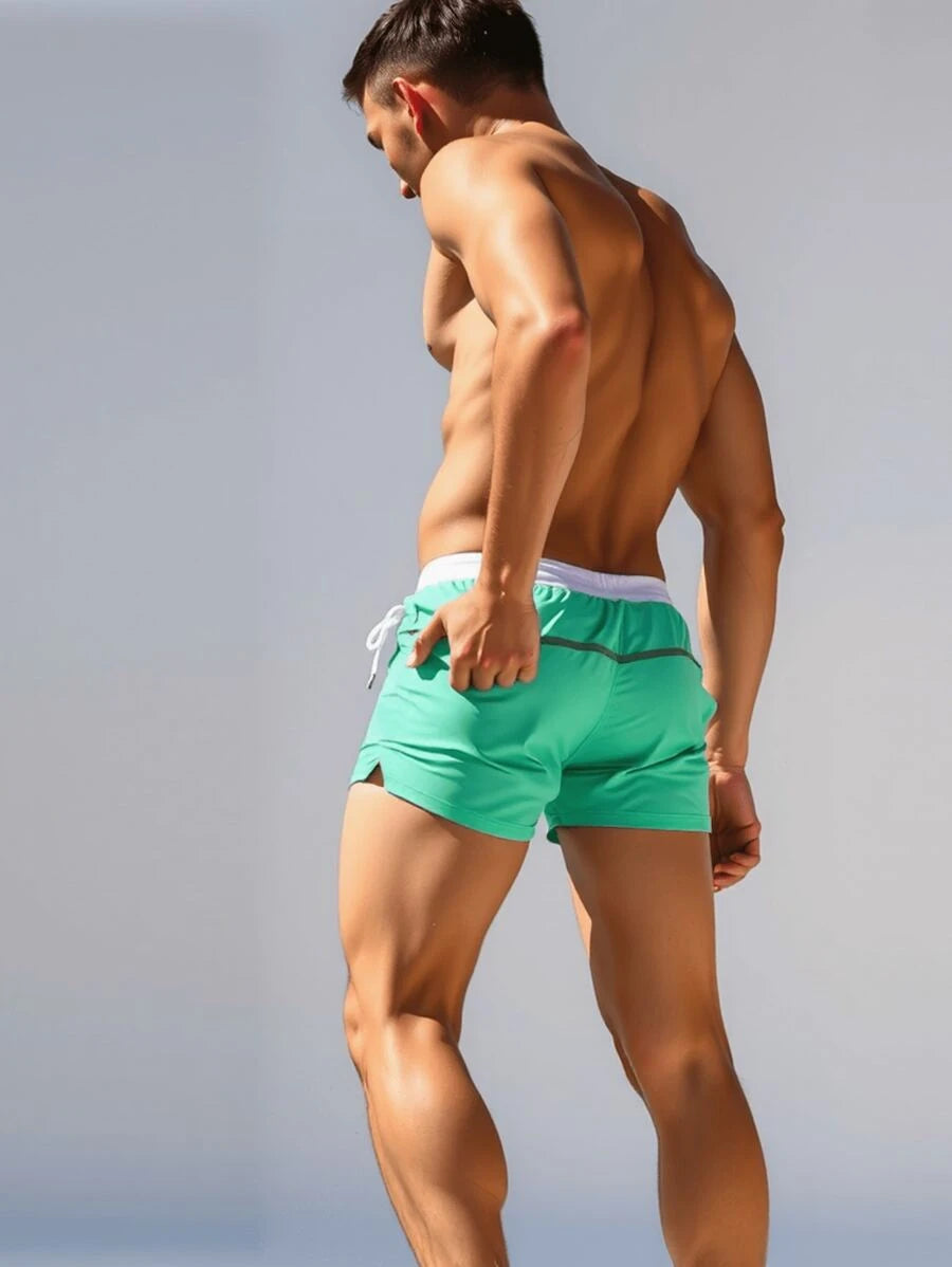 Shorts de praia masculinos para esportes ao ar livre, mais recentes, casuais, de férias, com alta elasticidade