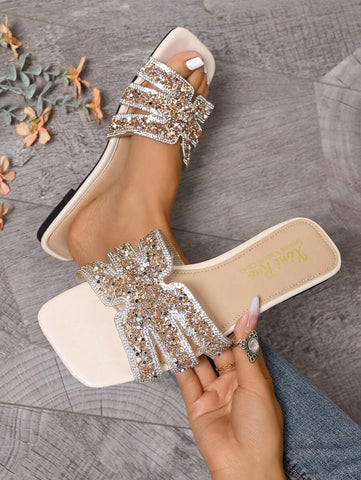 Sandálias Planas Estilo Coreano Para Mulheres, Chinelos De Praia De Verão Com Dedo Aberto, Novas Sandálias Romanas De Tricô De Outono, Sapatos Femininos Elegantes Para Saias, Praia Ou Férias