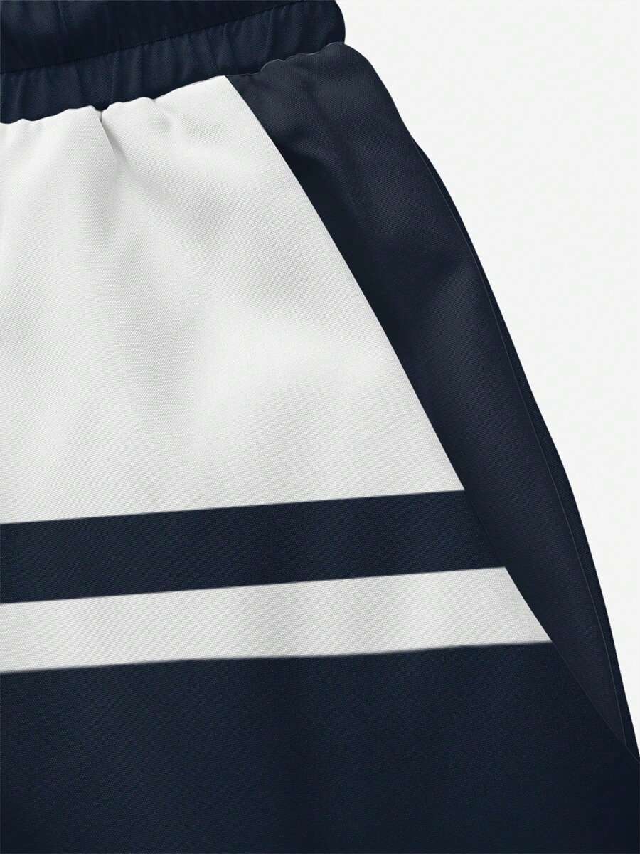 Shorts masculinos de verão com estampa de verão, cordão na cintura, bolso lateral, estilo havaiano, secagem rápida, forro de malha dupla, estampa de arte 3D em cores contrastantes, moda praia casual e elegante, sunga