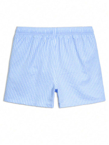Horizaway Shorts de praia listrados com cordão na cintura para homens