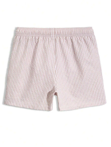 Horizaway Shorts de praia listrados com cordão na cintura para homens
