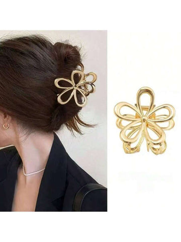 Grampo de cabelo de liga vazada de tamanho grande para mulheres, 1 peça, para uso diário, garras de cabelo, grampos de cabelo, grampos de mandíbula de cabelo, grampos de cabelo, grampo de cabelo, prendedor de cabelo